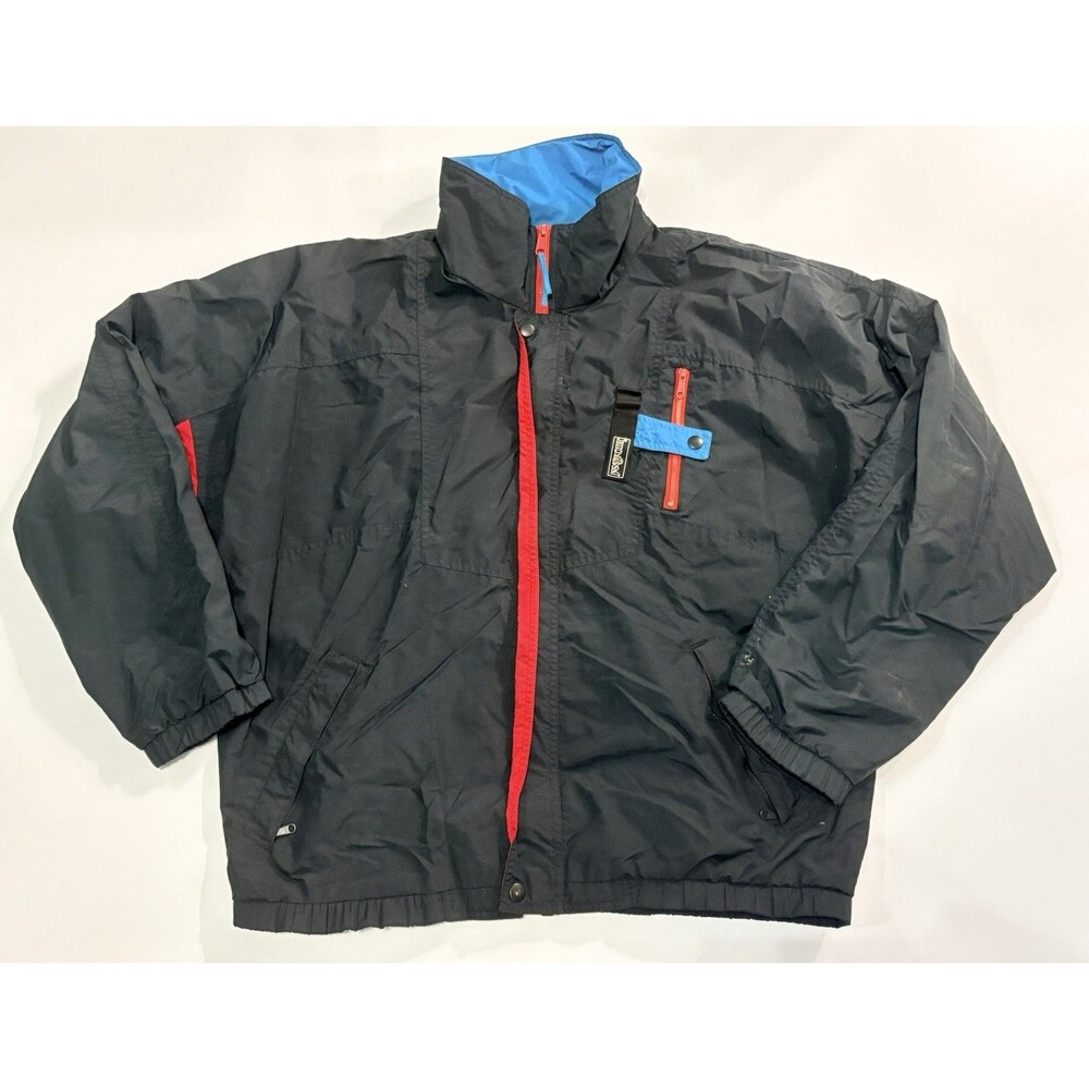 JanSport VTG Colorblock Ski Jacket Windbreaker Outer Shell Black Men’s Size L